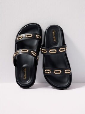 Splendid Women’s Carmen Dual Strap Slide Sandals NWT